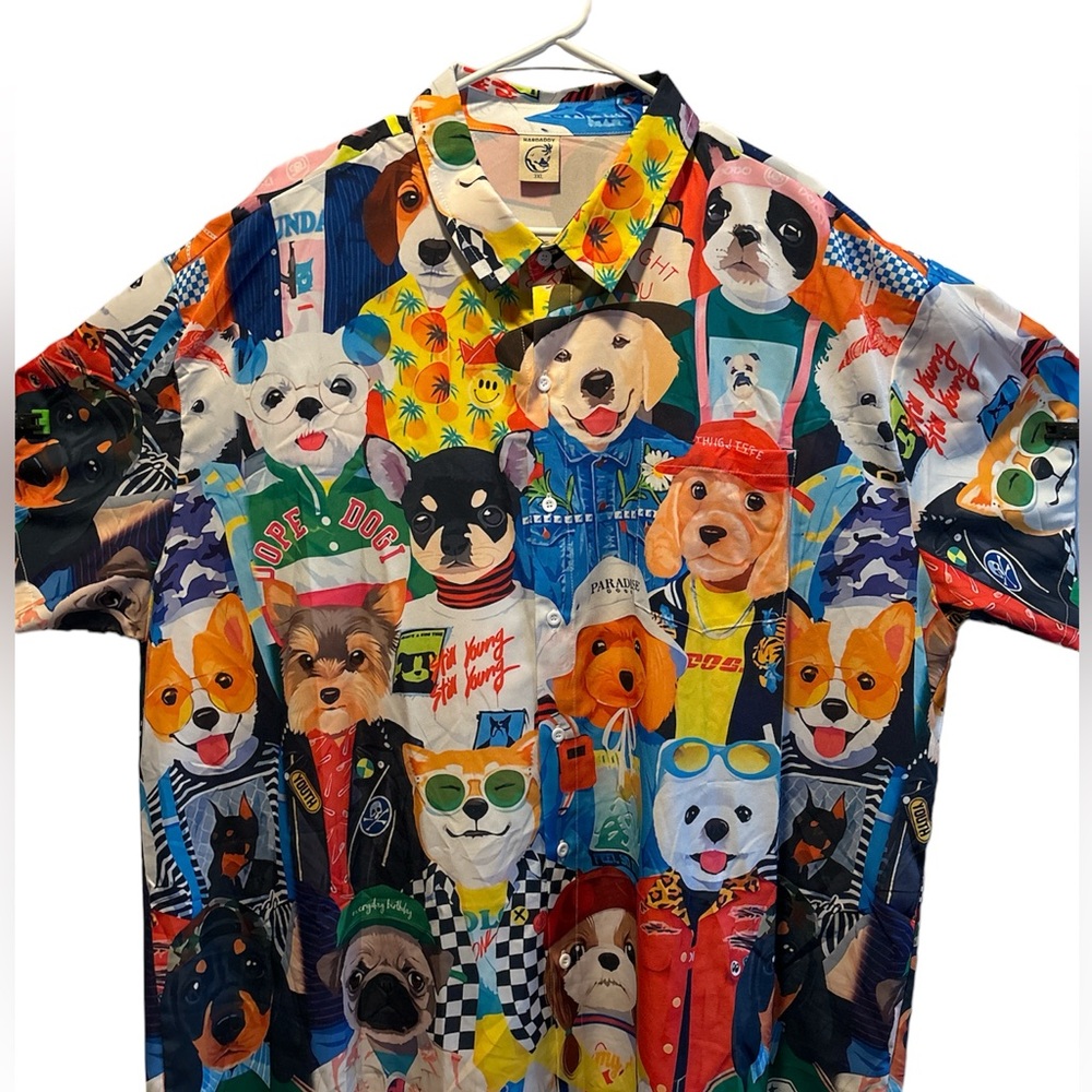 Puppy print 3XL Casual Button down shirt